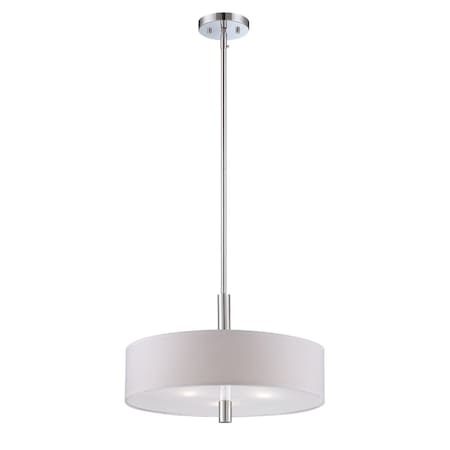 Designers Fountain Cordova 100 Watt 3 Light Chrome Pendant 84531-CH